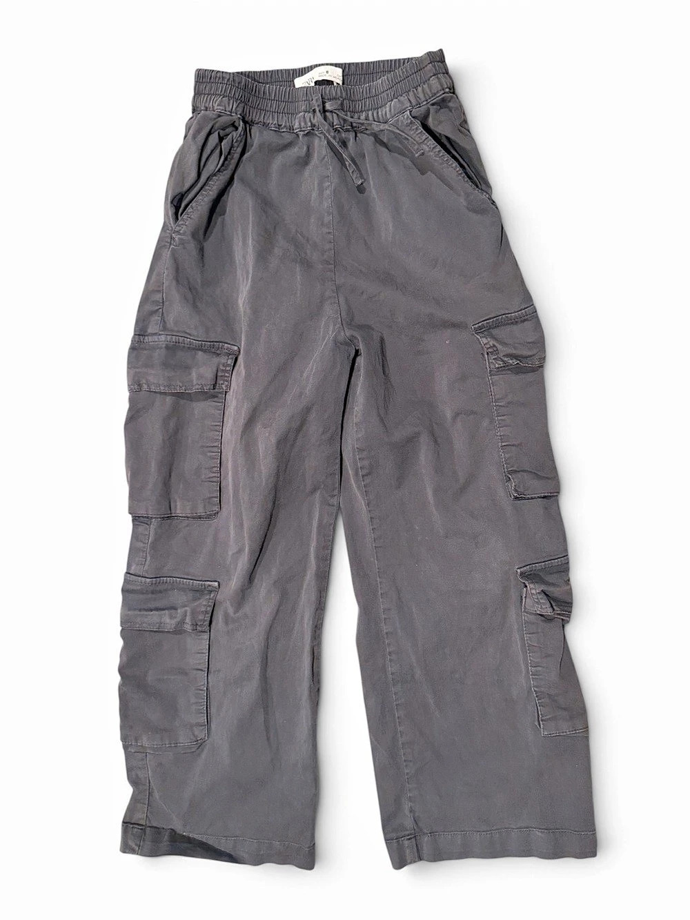 Zara Gray Cargo Pants Size 8